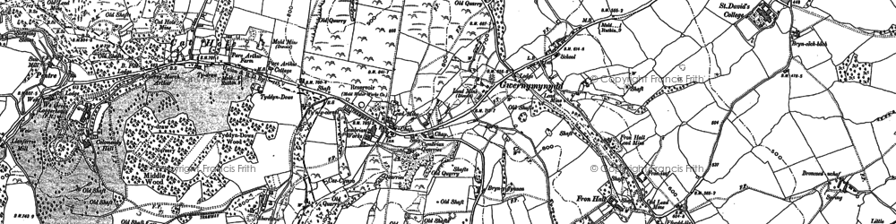 Old map of Gwernymynydd in 1898