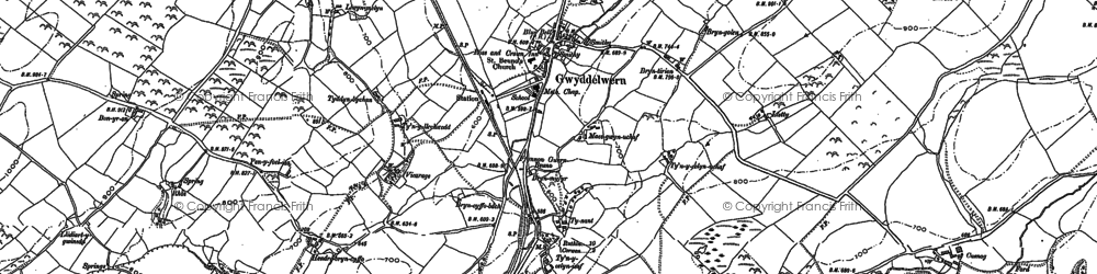 Old map of Tyncelyn in 1886