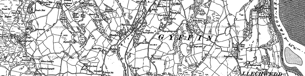 Old map of Benarth Hall in 1899