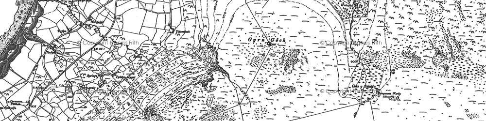Old map of Afon Hen in 1899