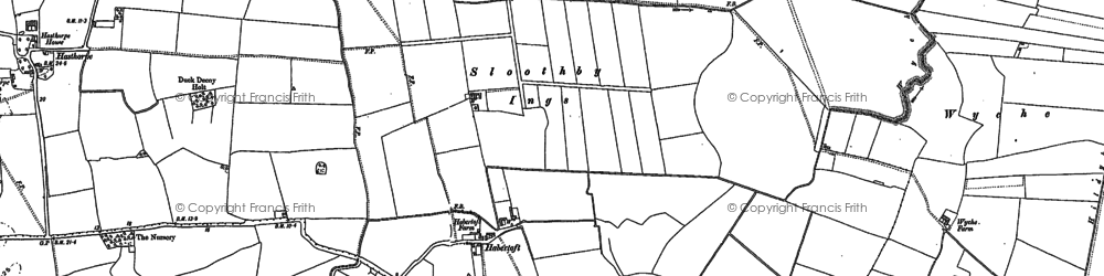 Old map of Boothby Hall in 1887