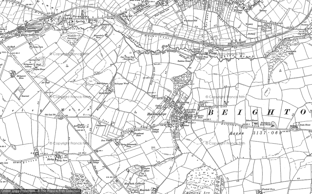 Old Map of Hackenthorpe, 1890 - 1902 in 1890