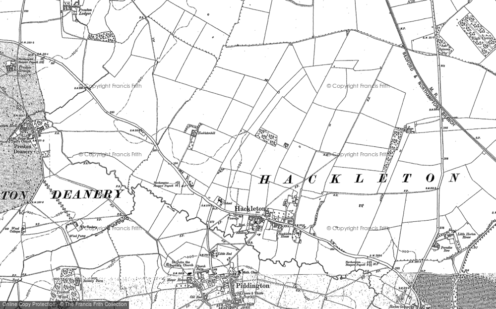 Old Map of Hackleton, 1899 in 1899