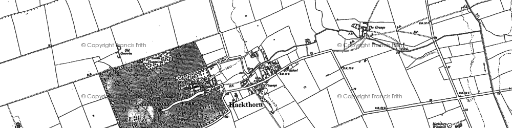 Old map of Hackthorn in 1885