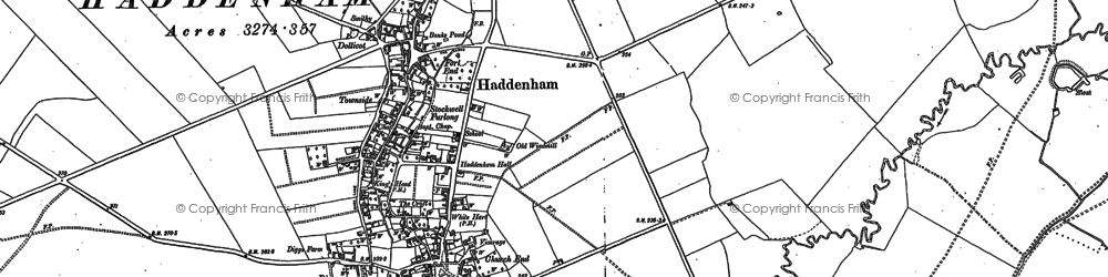 Old map of Haddenham in 1898