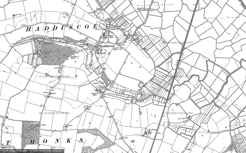 Old Map of Haddiscoe, 1884 in 1884