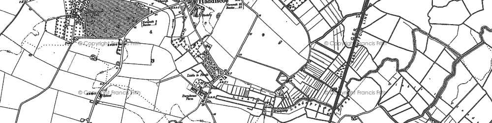 Old map of Haddiscoe in 1884