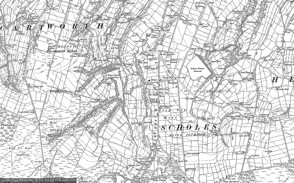 Old Map of Hade Edge, 1888 - 1891 in 1888