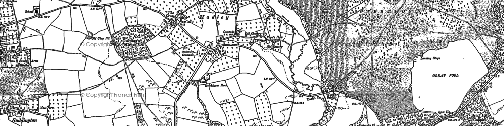 Old map of Hadley in 1883