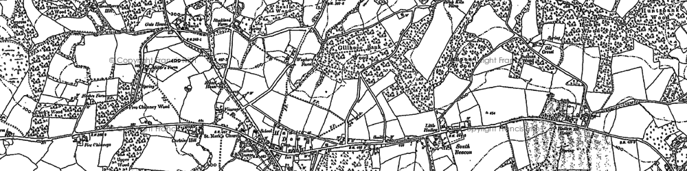 Old map of Hadlow Down in 1873