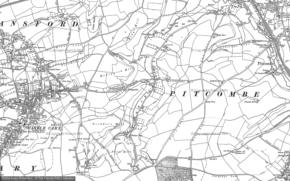 Old Map of Hadspen, 1885 in 1885