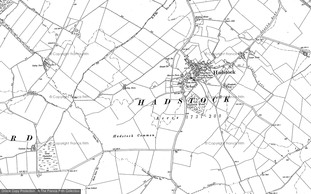 Old Map of Hadstock, 1901 in 1901