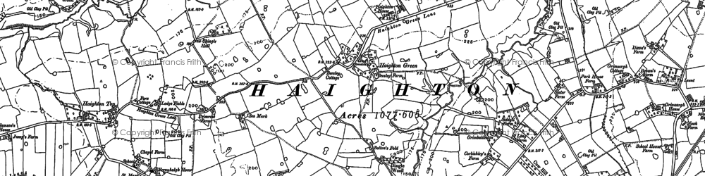 Old map of Haighton Top in 1892