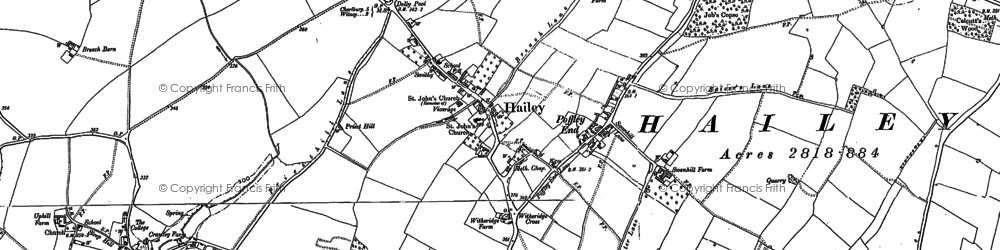 Old map of Poffley End in 1898