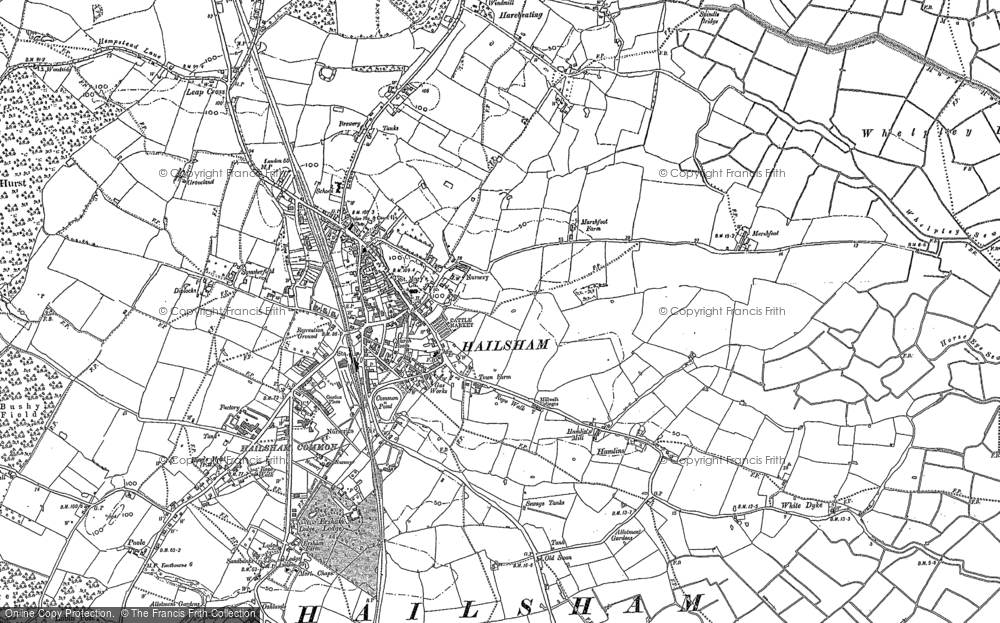 Old Map of Hailsham, 1898 - 1908 in 1898