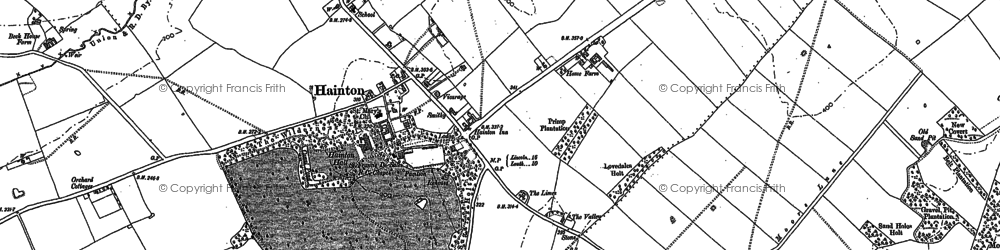 Old map of Hainton in 1886