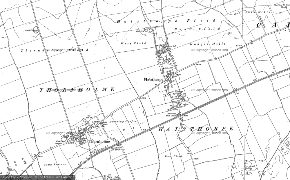 Old Map of Haisthorpe, 1888 - 1909 in 1888