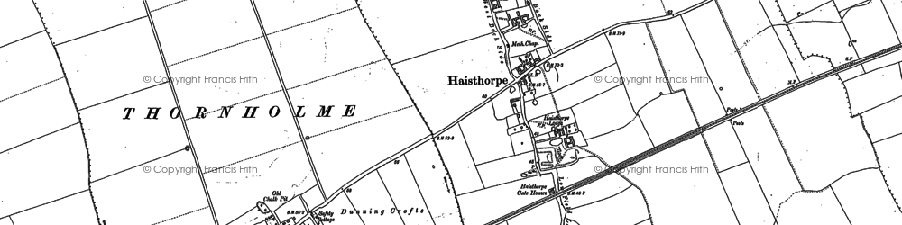Old map of Wold Gate in 1888