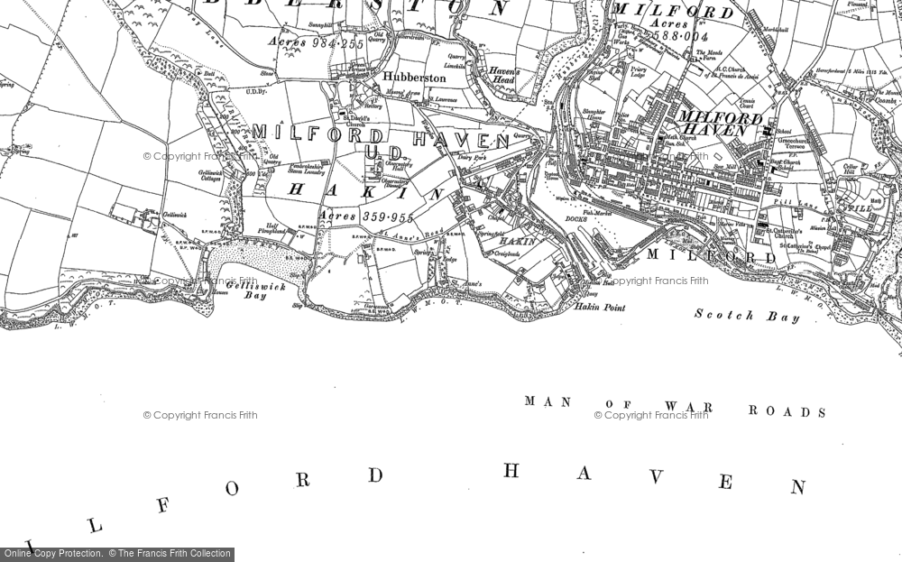 Old Map of Hakin, 1906 - 1937 in 1906