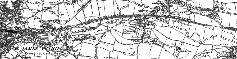 Old map of Halcon in 1887
