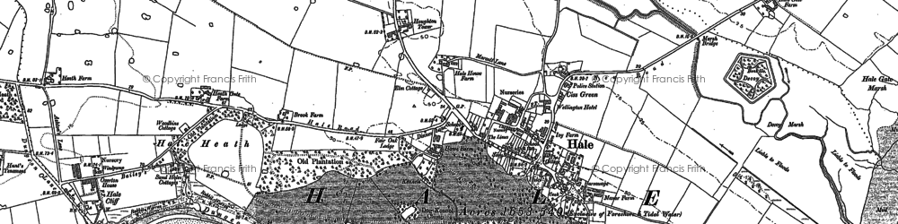 Old map of Hale in 1894