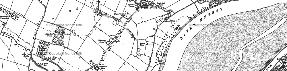 Old map of Burnt Mill in 1894