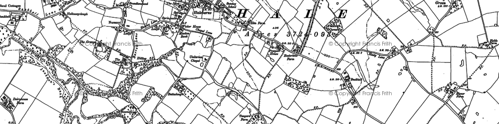 Old map of Thorns Green in 1897