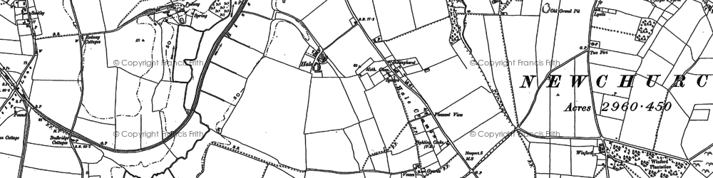 Old map of Hale Common in 1896