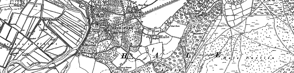 Old map of Hale Park in 1895