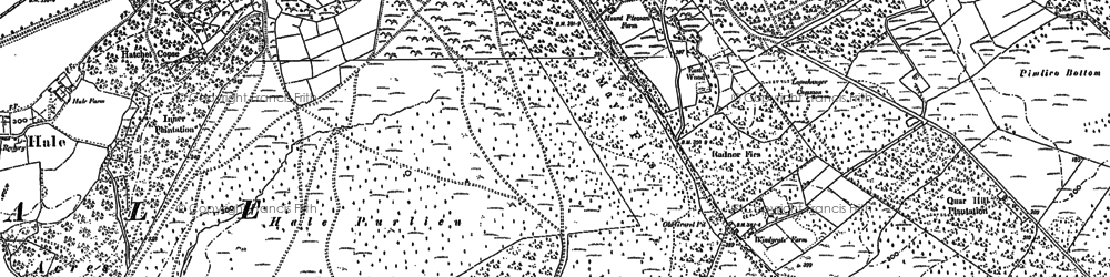 Old map of Black Gutter Bottom in 1895