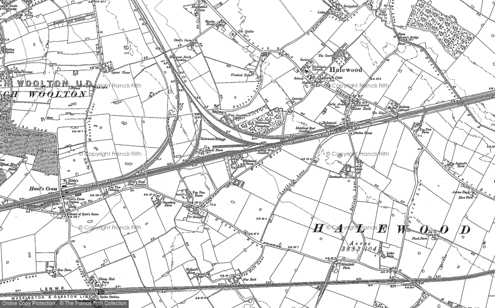 Old Map of Halewood, 1894 - 1905 in 1894