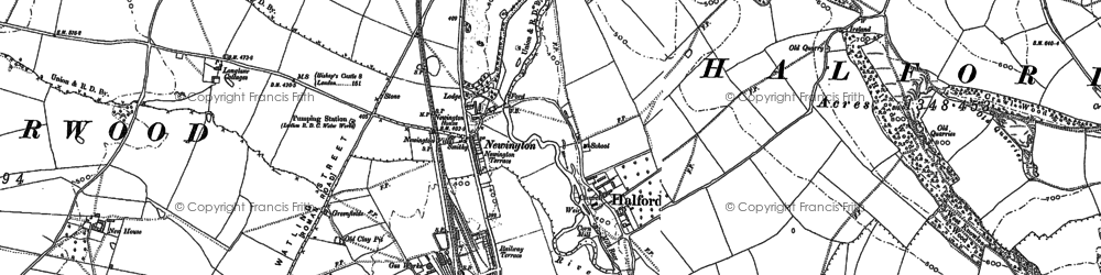 Old map of Halford in 1883