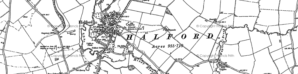 Old map of Halford in 1885