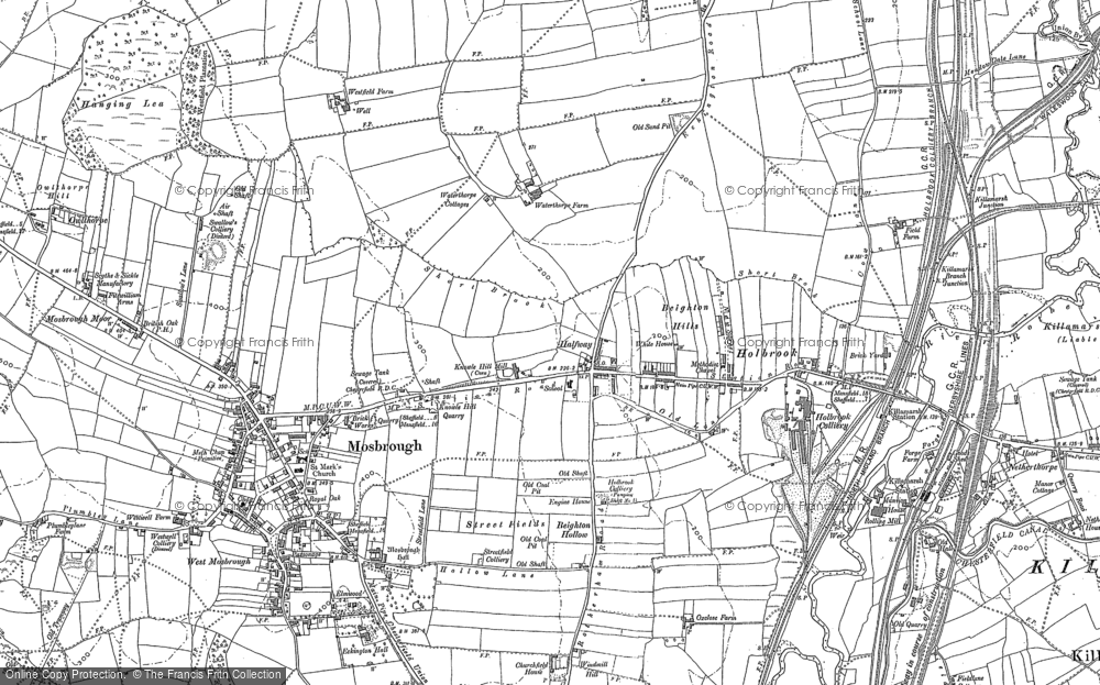 Old Map of Historic Map covering Windmill Hill in 1897