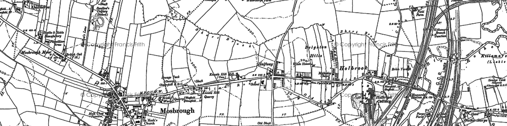 Old map of Halfway in 1897
