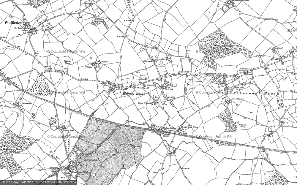 Old Map of Halfway House, 1881 - 1901 in 1881