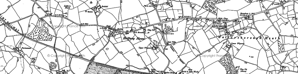 Old map of Halfway House in 1881