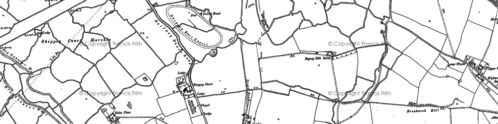 Old map of Halfway Houses in 1906