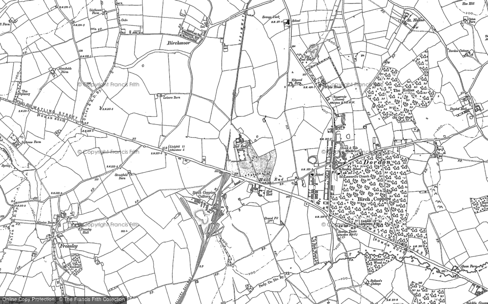 Old Map of Hall End, 1883 - 1901 in 1883