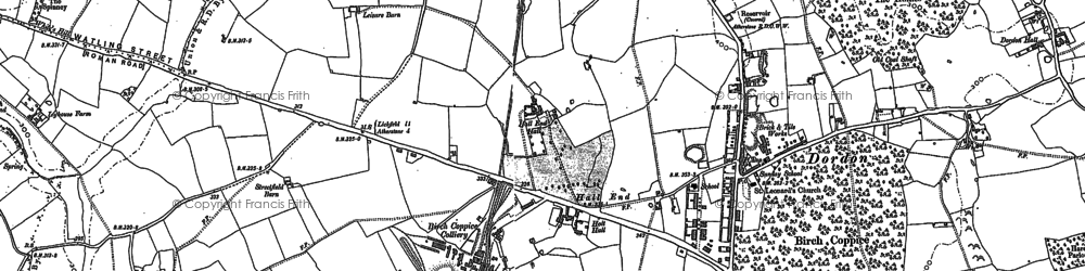 Old map of Penmire Brook in 1883