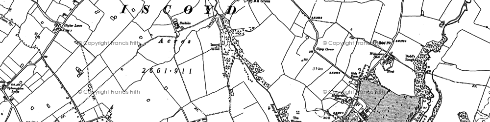 Old map of Hall Green in 1909