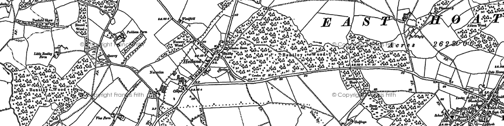 Old map of Eason's Green in 1898