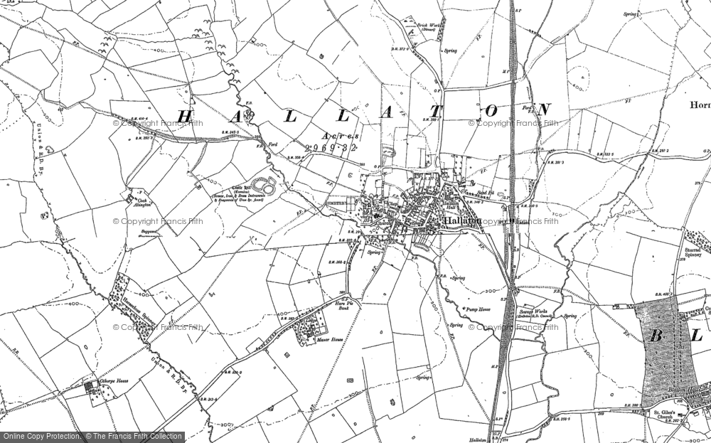 Old Map of Hallaton, 1902 in 1902