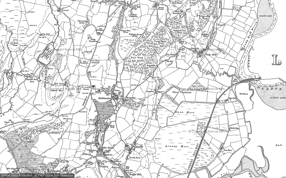 Old Map of Historic Map covering Baystone Bank in 1923