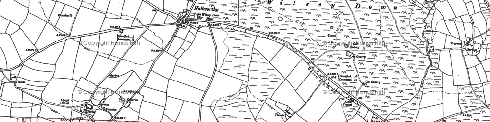 Old map of Trevivian in 1880