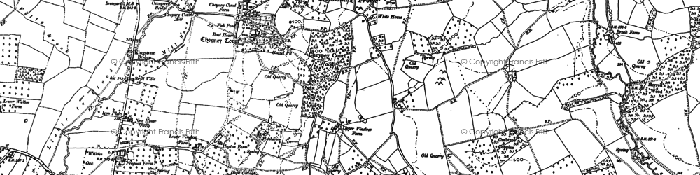Old map of Halmond's Frome in 1885