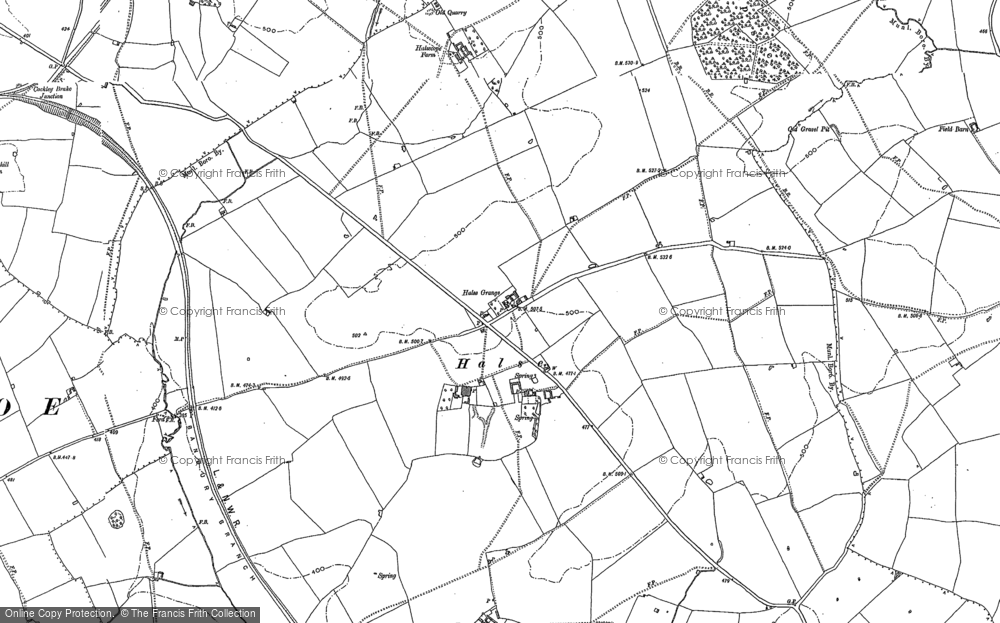 Old Map of Halse, 1883 - 1899 in 1883