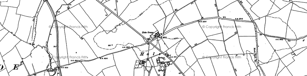 Old map of Halse in 1883