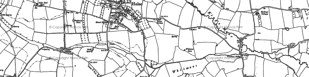 Old map of Halse in 1887