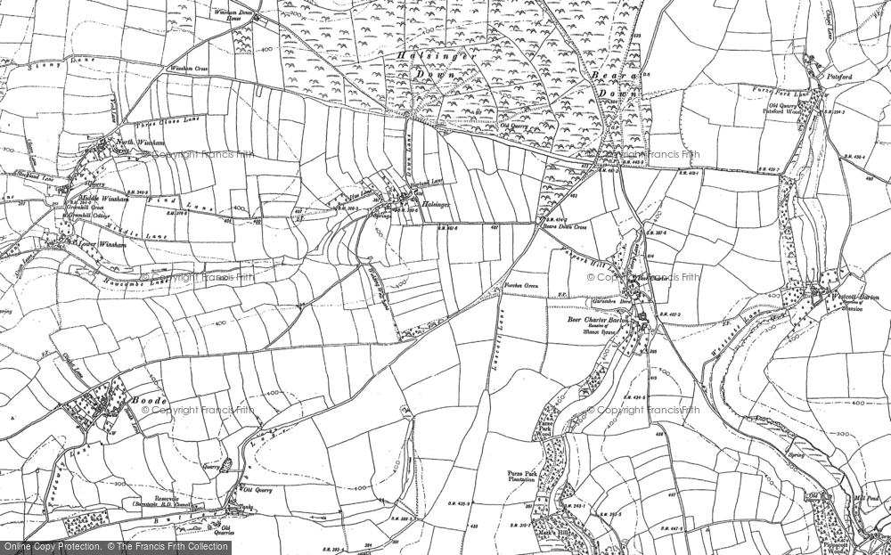 Old Map of Halsinger, 1886 - 1903 in 1886